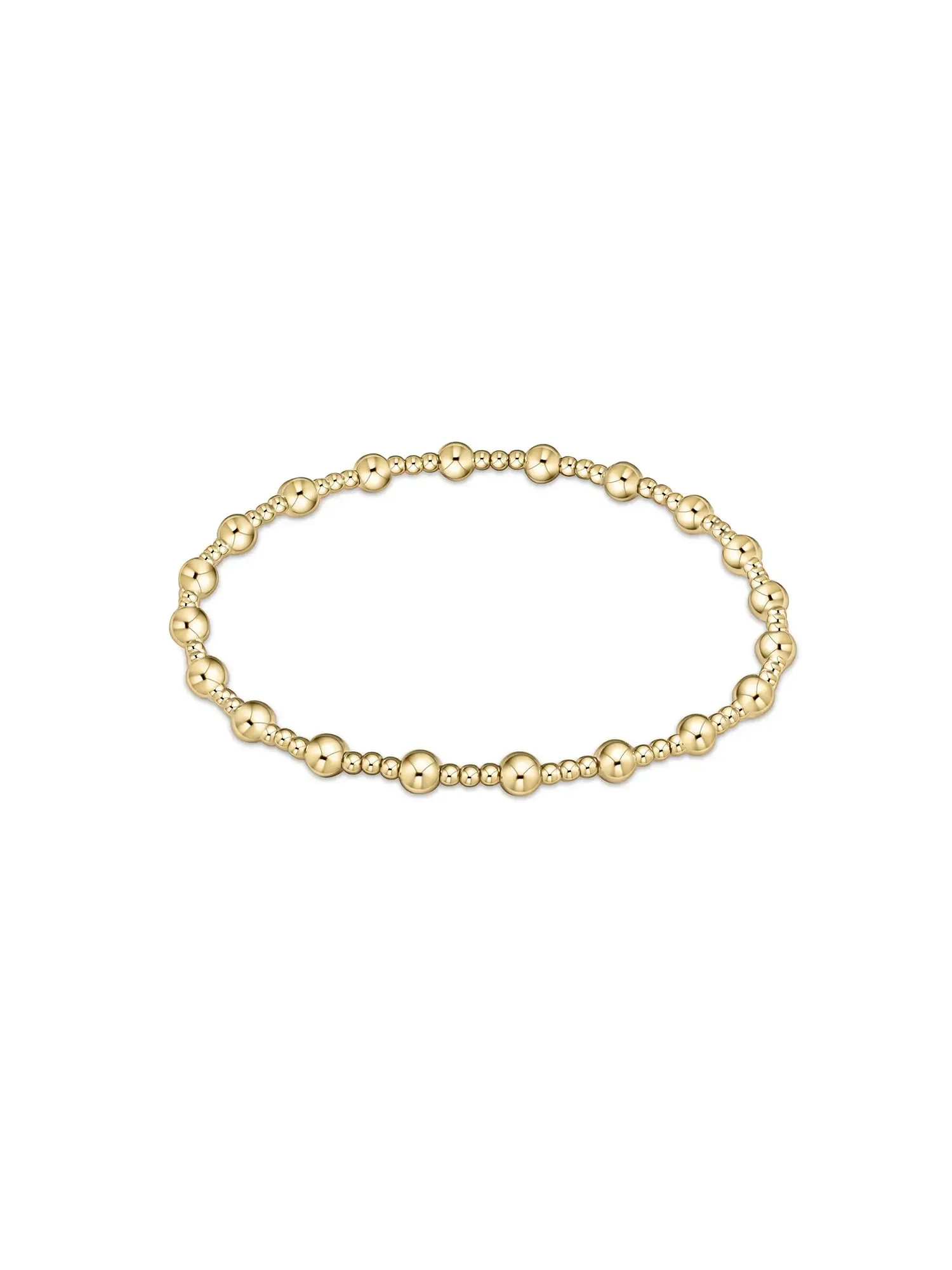 enewton Classic Sincerity Pattern Gold Bead Bracelet: 4mm