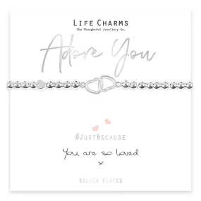 Life Charm You Are So Loved Joined Hearts Bracelet